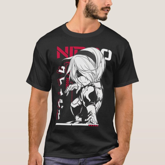 Máscara de camiseta Nier Automata 2B (Anverso)
