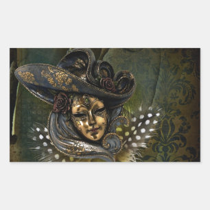 Máscara de Carnaval - Pegatinas de Damasco de Oro