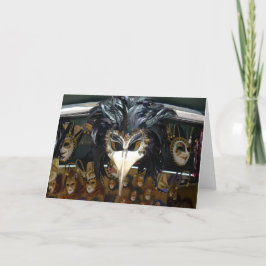 Máscara de Carnaval, Venecia, Italia - tarjeta