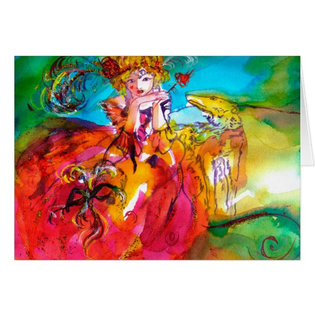 Máscara de Carnaval veneciana de MIRANDOLINA (Anverso (Horizontal))