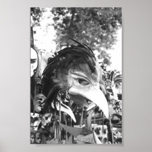 Máscara de carnaval veneciana impresión Poster de