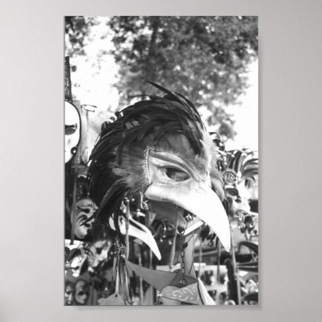 Máscara de carnaval veneciana impresión Poster de  (Frente)