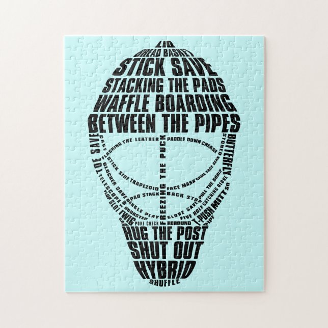 Máscara de gafas de hockey rompecabezas rompecabez (Vertical)