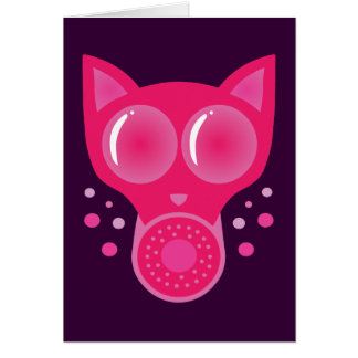 Máscara de gas de gato rosa