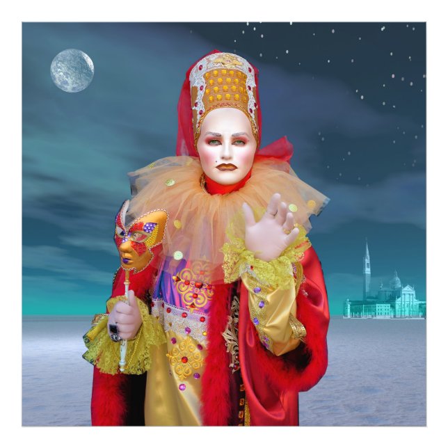 Máscara de la ampliación de la foto de Venecia (Frente)