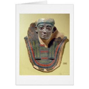 Máscara de la momia, del pl stuccoed y pintado de