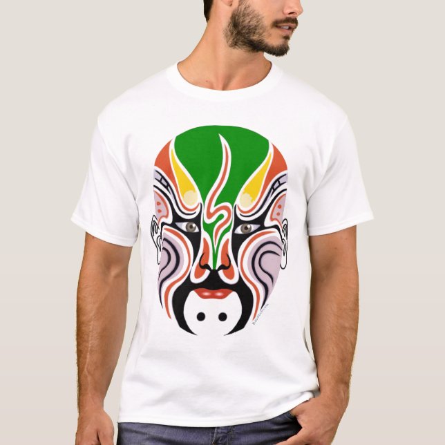 Máscara de la ópera de Pekín del chino - camiseta (Anverso)