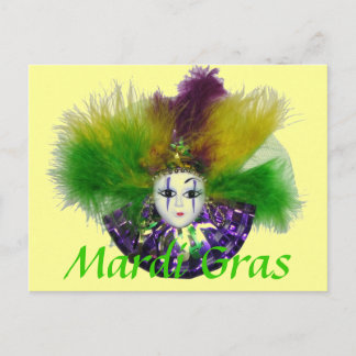 Máscara de Mardi Gras 2 postal
