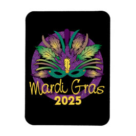 Máscara de Mardi Gras Imán - 2025