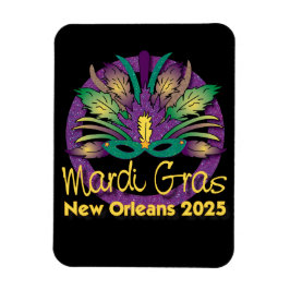 Máscara de Mardi Gras Iman - 2025 - Nueva Orleans
