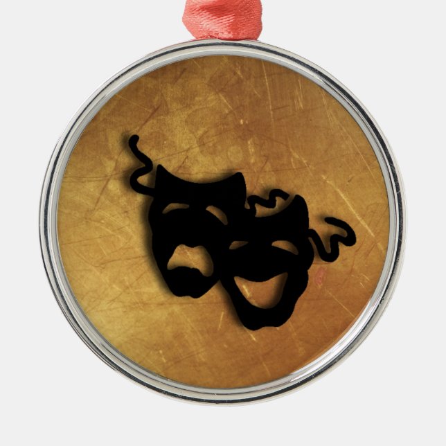 Máscara de teatro griego de comedia y ornamento de (Frente)