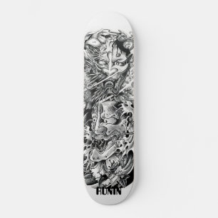Máscara Demonio Japonesa Samurai Skateboard Wave