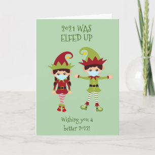 Máscara divertida de Navidad Elfed Up 2021