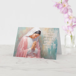 Máscara en la tarjeta de Navidades ligeros