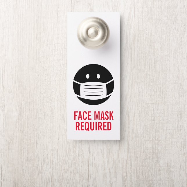 Máscara facial señal obligatoria colgador de la pu (En pomo)