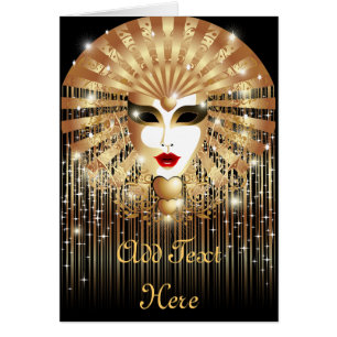 Máscara Fiesta del Carnaval de Venecia Dorada