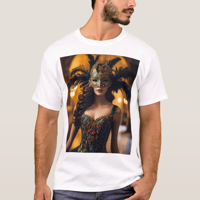 "Máscara hermosa: Camiseta de hombres inspirada po (Anverso)