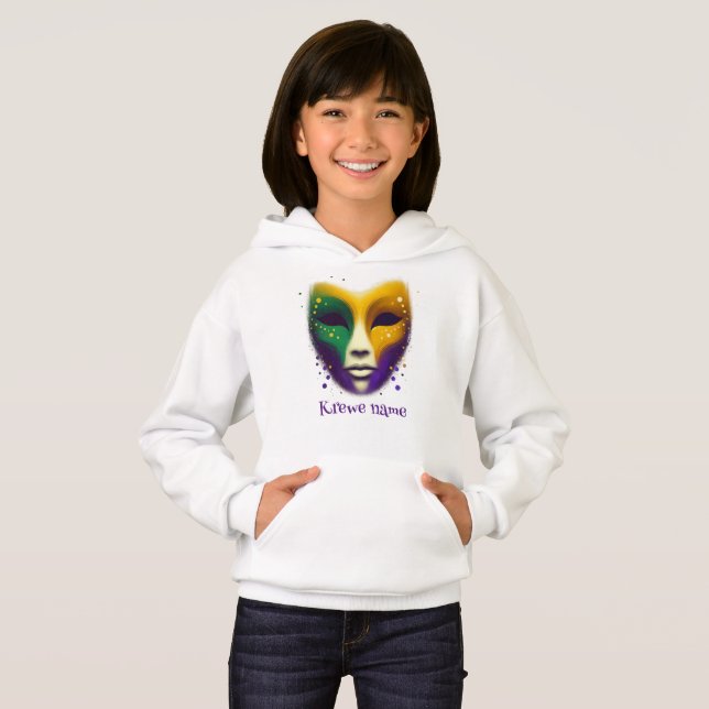 Máscara mardi gras color verde morado (Anverso completo)