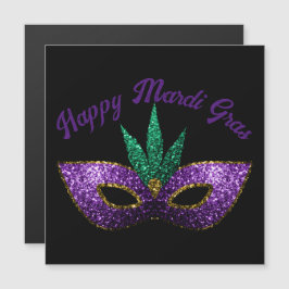 Máscara Morado Verde Parkolas Feliz Mardi Gras