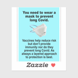 máscara para evitar el pegatina vinílico de Covid 