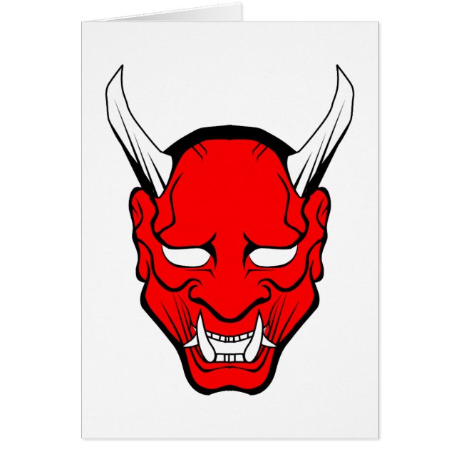 Máscara Roja Japonesa Hannya (Frente)