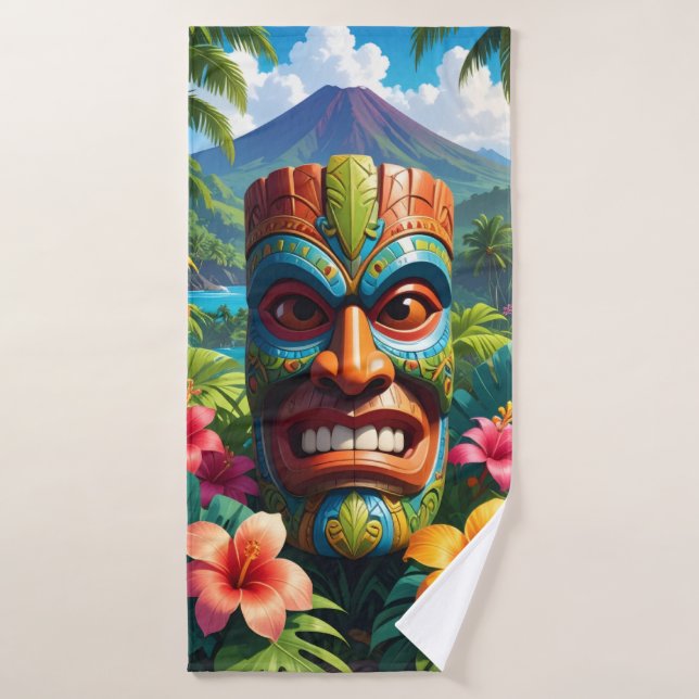 Máscara Tiki (Toalla de baño)