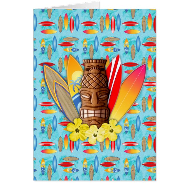 Máscara y tablas hawaianas de Tiki (Frente)