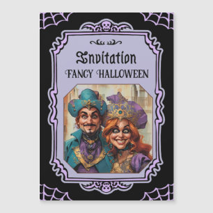 Mascarada de la pareja veneciana morada