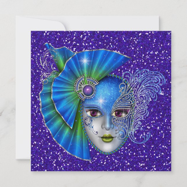 Mascarada - Invitación a la fiesta de disfraces po (Anverso)