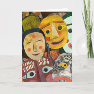 Máscaras coreanas tradicionales: Tarjeta en blanco