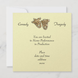 Máscaras de Comedia y Tragedia Invitación