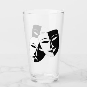 Máscaras de drama en blanco y negro