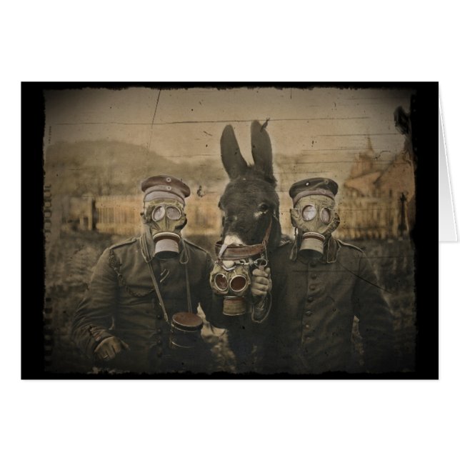 Máscaras de gas y burro de los soldados (Anverso (Horizontal))