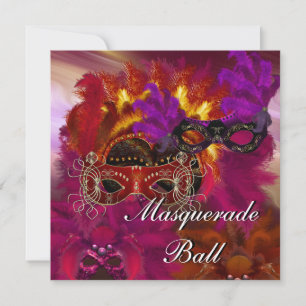 Máscaras de Invitación Baile de Máscaras Fiesta 6