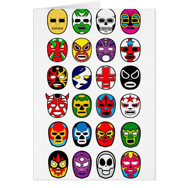 Máscaras de lucha mexicanas de Lucha Libre (Frente)