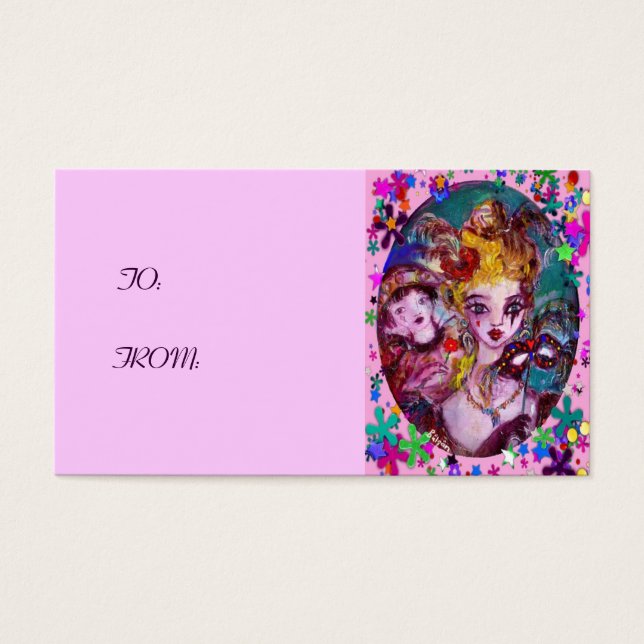 MÁSCARAS DE MASQUERADE DE VALENTINA, CONFETTI, púr (Frente)