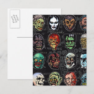 Máscaras de Monstruos Tarjeta Postal en Color – Ar