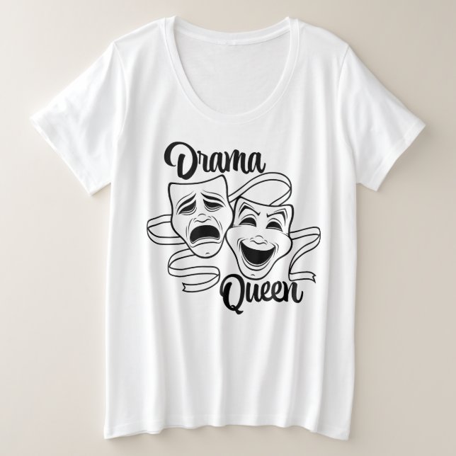 Máscaras de teatro de comedia y tragedia Drama Que (Anverso del diseño)