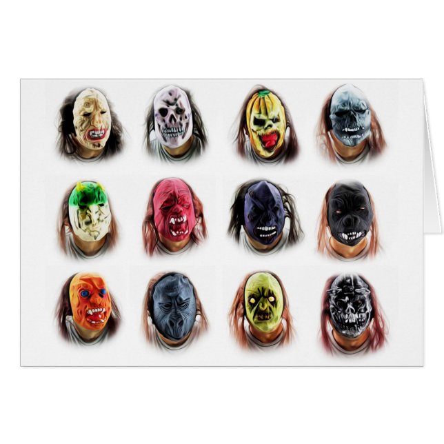Máscaras Divertidas de Terror (Anverso (Horizontal))