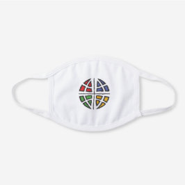 Mascarilla Blanca De Algodón Máscara de algodón decorativa luterana ELCA