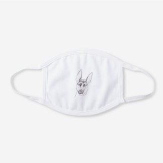 Mascarilla Blanca De Algodón Máscara de Pastor Alemán