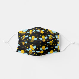 Mascarilla De Tela Abejas en el peine