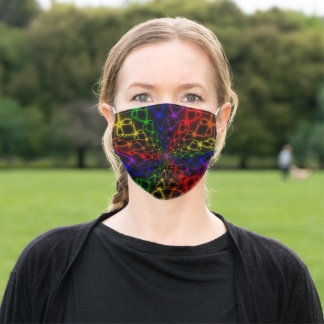 Mascarilla De Tela Arcoiris de Newton | Arte fractal arcoiris
