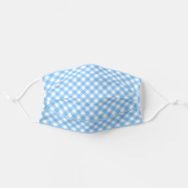Mascarilla De Tela Baby Blue Gingham