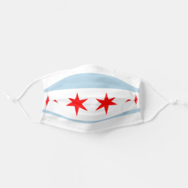 Mascarilla De Tela Bandera de la ciudad de Chicago