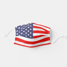 Mascarilla De Tela Bandera patriótica estadounidense de los Estados U
