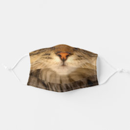 Mascarilla De Tela Cara de gato de tablillas marrones