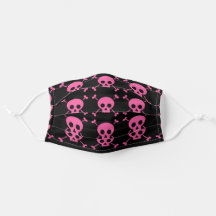Chica Emo de cráneo rosa negro