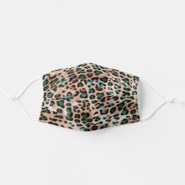 Mascarilla De Tela Estampado de estampado de animal de leopardo