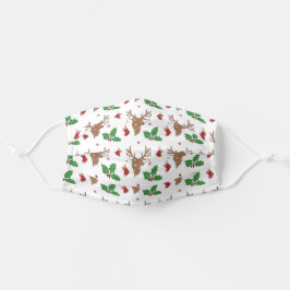 Mascarilla De Tela Existencias de Navidades, adornos de renos y hojas